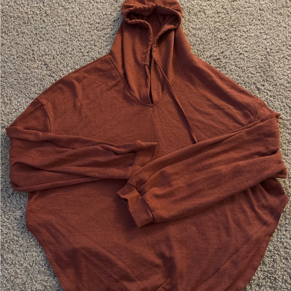 Cowl Neck Rust Sweater